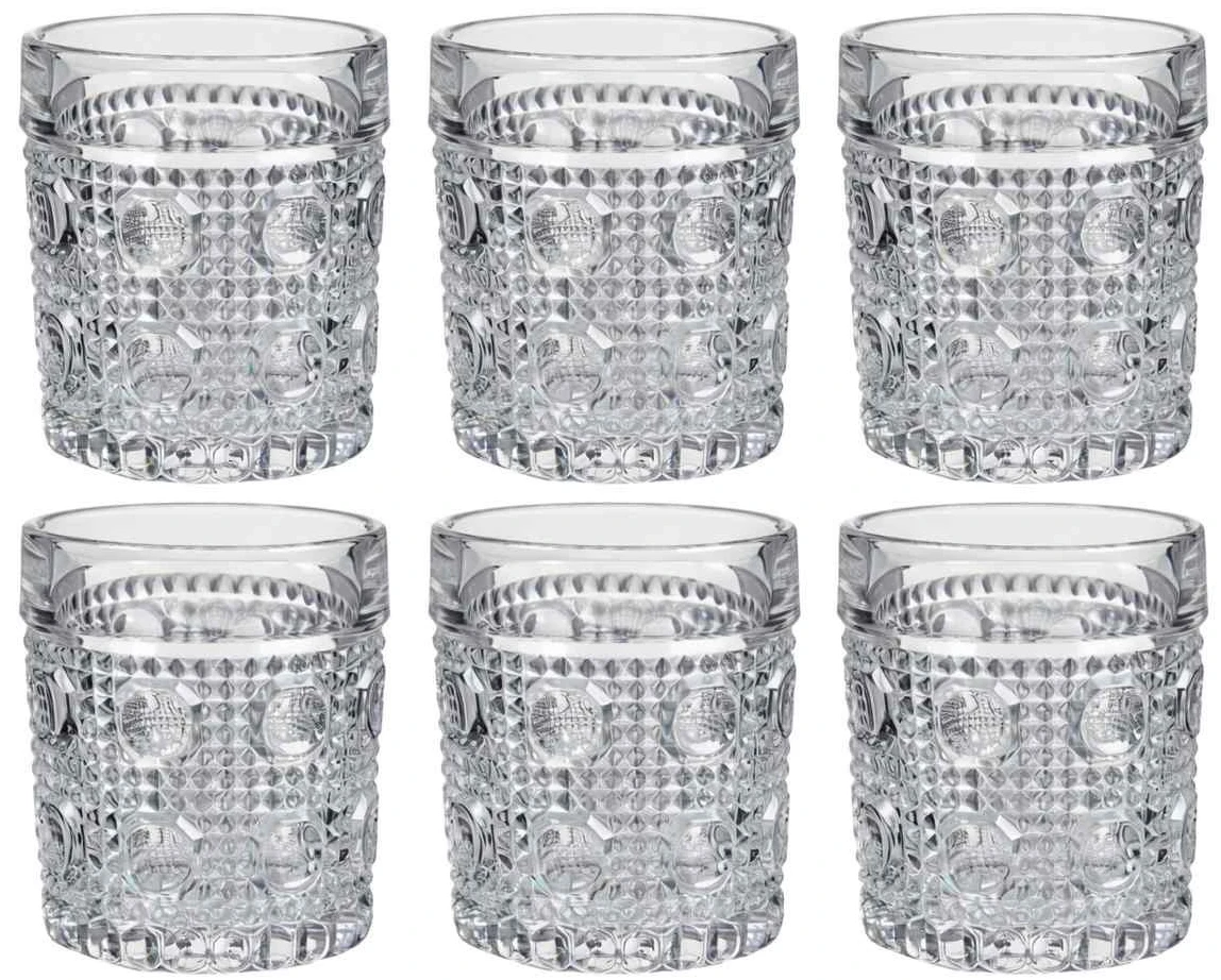 Набір склянок для віскі Bohemia Diamond Eyes 320 мл 6 шт. (024-456)
